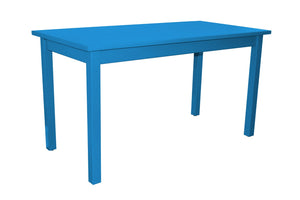 HomeRoots 60" Caribbean Blue Solid Wood Dining Table - Rustic Chic Centerpiece for Home & Gatherings 548917