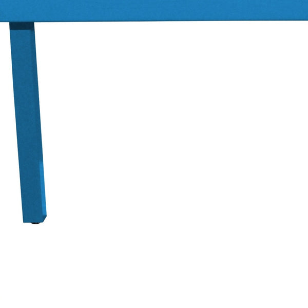 HomeRoots 60" Caribbean Blue Solid Wood Dining Table - Rustic Chic Centerpiece for Home & Gatherings 548917