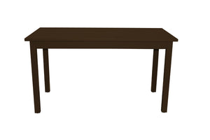 HomeRoots 60" Solid Pine Wood Dining Table - Handcrafted Coffee-Brown Centerpiece for Dining & Work Spaces 548918