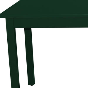 HomeRoots 60" Dark Green Solid Wood Dining Table - Handcrafted, Stylish Seating for 6, Perfect for Any Occasion 548919