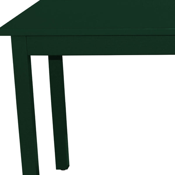 HomeRoots 60" Dark Green Solid Wood Dining Table - Handcrafted, Stylish Seating for 6, Perfect for Any Occasion 548919