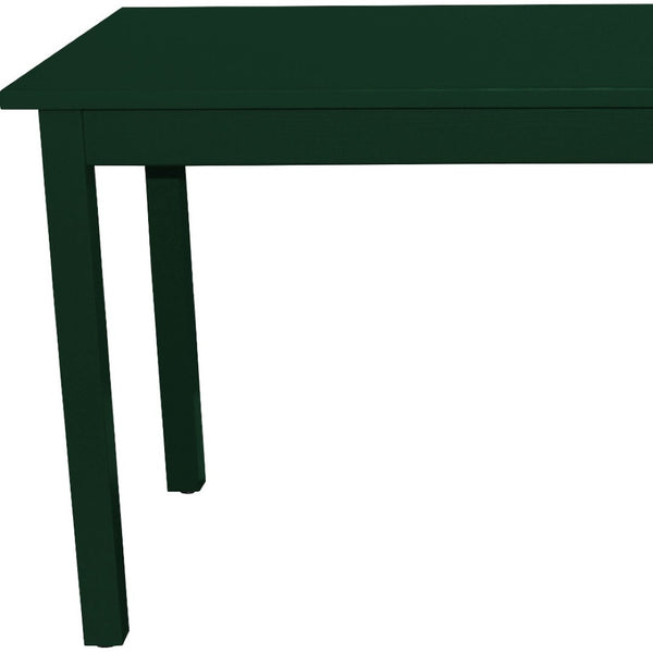 HomeRoots 60" Dark Green Solid Wood Dining Table - Handcrafted, Stylish Seating for 6, Perfect for Any Occasion 548919