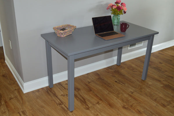 HomeRoots 60" Gray Solid Wood Dining Table – Timeless Centerpiece for Dining, Entertaining & Workspaces! 548920