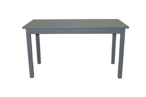 HomeRoots 60" Gray Solid Wood Dining Table – Timeless Centerpiece for Dining, Entertaining & Workspaces! 548920