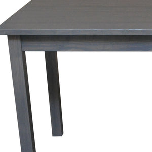 HomeRoots 60" Gray Solid Wood Dining Table - Elegant, Durable Design for Versatile Dining & Home Office Use 548921