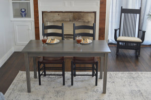 HomeRoots 60" Gray Solid Wood Dining Table - Elegant, Durable Design for Versatile Dining & Home Office Use 548921