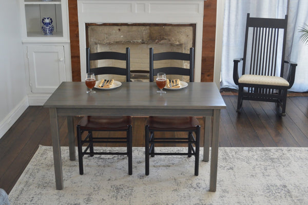 HomeRoots 60" Gray Solid Wood Dining Table - Elegant, Durable Design for Versatile Dining & Home Office Use 548921