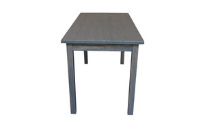 HomeRoots 60" Gray Solid Wood Dining Table - Elegant, Durable Design for Versatile Dining & Home Office Use 548921
