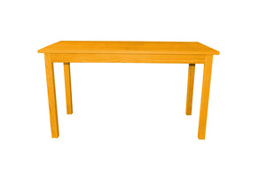 HomeRoots 60" Goldenrod Solid Wood Dining Table - Handcrafted Pine, Seats 6, Perfect for Dining & Workspace 548922