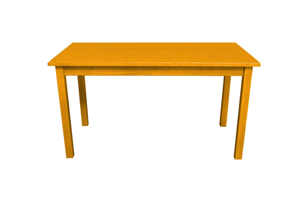 HomeRoots 60" Goldenrod Solid Wood Dining Table - Handcrafted Pine, Seats 6, Perfect for Dining & Workspace 548922