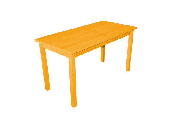 HomeRoots 60" Goldenrod Solid Wood Dining Table - Handcrafted Pine, Seats 6, Perfect for Dining & Workspace 548922