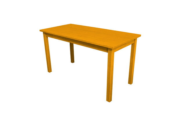 HomeRoots 60" Goldenrod Solid Wood Dining Table - Handcrafted Pine, Seats 6, Perfect for Dining & Workspace 548922