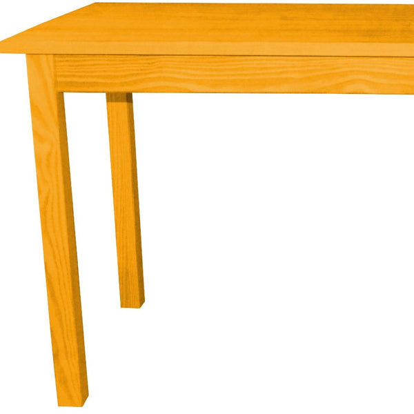 HomeRoots 60" Goldenrod Solid Wood Dining Table - Handcrafted Pine, Seats 6, Perfect for Dining & Workspace 548922