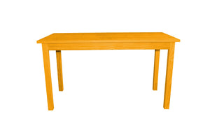 HomeRoots 60" Goldenrod Solid Wood Dining Table - Handcrafted Pine, Seats 6, Perfect for Dining & Workspace 548922