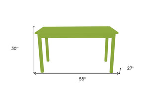 HomeRoots 60" Chartreuse Solid Wood Dining Table - Modern Charm & Comfort for 6 - Premium Pine Craftsmanship 548923