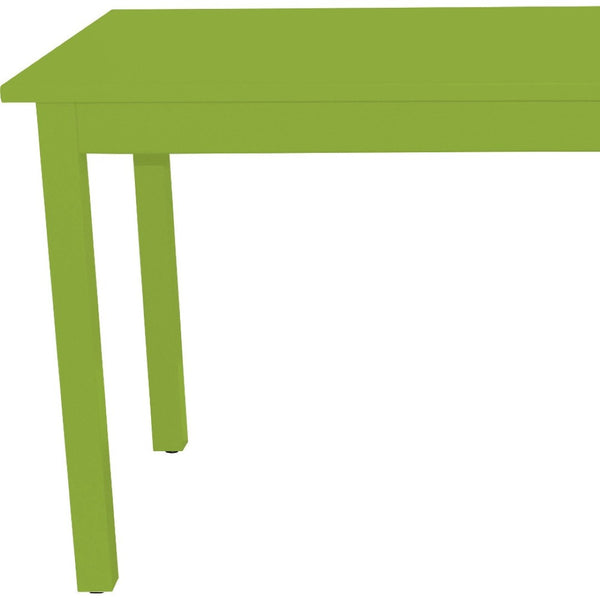 HomeRoots 60" Chartreuse Solid Wood Dining Table - Modern Charm & Comfort for 6 - Premium Pine Craftsmanship 548923