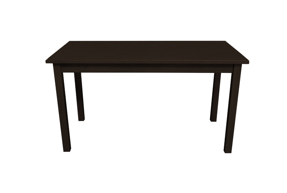 HomeRoots 60" Solid Wood Dining Table - Dark Brown Finish, Handcrafted Pine, Seats 6, Versatile for Any Space 548924