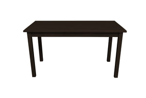 HomeRoots 60" Solid Wood Dining Table - Dark Brown Finish, Handcrafted Pine, Seats 6, Versatile for Any Space 548924