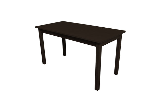 HomeRoots 60" Solid Wood Dining Table - Dark Brown Finish, Handcrafted Pine, Seats 6, Versatile for Any Space 548924