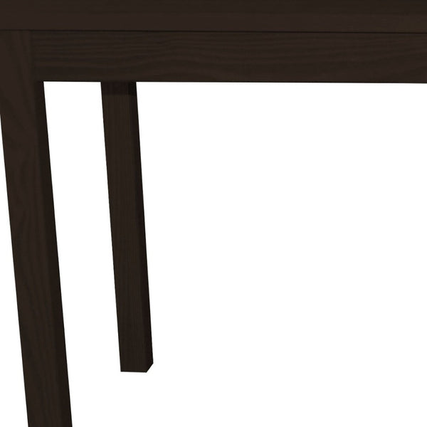 HomeRoots 60" Solid Wood Dining Table - Dark Brown Finish, Handcrafted Pine, Seats 6, Versatile for Any Space 548924