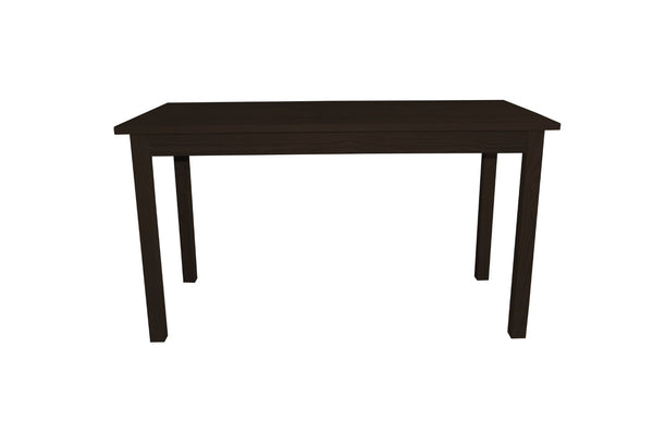 HomeRoots 60" Solid Wood Dining Table - Dark Brown Finish, Handcrafted Pine, Seats 6, Versatile for Any Space 548924