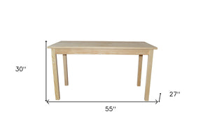 HomeRoots 60" Natural Solid Wood Dining Table – Timeless Design, Seats 6, Perfect for Everyday Use & Gatherings 548926