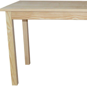 HomeRoots 60" Natural Solid Wood Dining Table – Timeless Design, Seats 6, Perfect for Everyday Use & Gatherings 548926