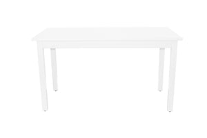 HomeRoots 60" White Solid Wood Dining Table - Timeless Design for 6, Perfect for Dining, Entertaining & Work! 548927