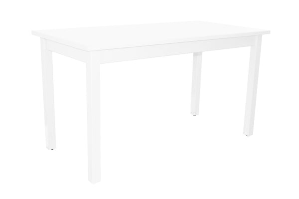 HomeRoots 60" White Solid Wood Dining Table - Timeless Design for 6, Perfect for Dining, Entertaining & Work! 548927