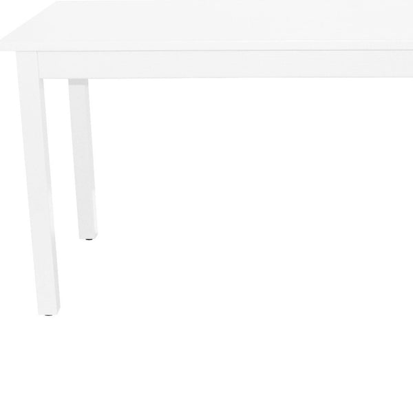HomeRoots 60" White Solid Wood Dining Table - Timeless Design for 6, Perfect for Dining, Entertaining & Work! 548927