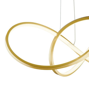 HomeRoots Gold Contemporary LED Chandelier - Smart Dimmable Lighting for Stylish Spaces, Energy Efficient Design 548956