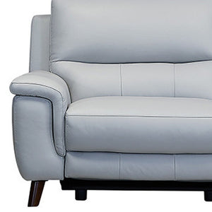 Homeroots Three Piece Indoor Gray Leather Six Person Seating Set   548961