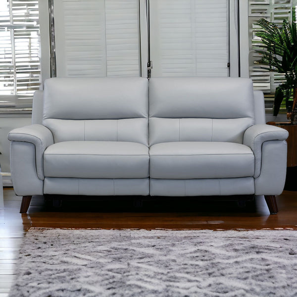 Homeroots Three Piece Indoor Gray Leather Six Person Seating Set   548961