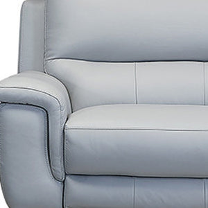 Homeroots Three Piece Indoor Gray Leather Six Person Seating Set   548961