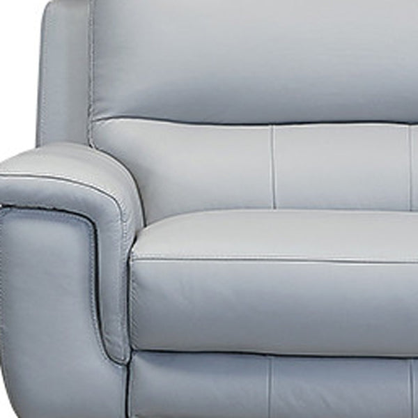 Homeroots Three Piece Indoor Gray Leather Six Person Seating Set   548961