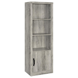 English Elm Conifer Three Piece Media Center with Driftwood Laminate Finish for Modern Living Rooms B062S01436