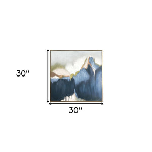 HomeRoots Abstract Hand-Painted Gold Floater Frame Canvas Art - Bold Contemporary Wall Decor for Any Space 548988