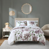 Madison Park Essentials Alice Transitional Floral Comforter Set with Bed Sheets MPE10-1022 Mauve