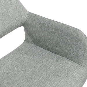 Homeroots 22" Gray And Brown Upholstered Arm Chair   549025