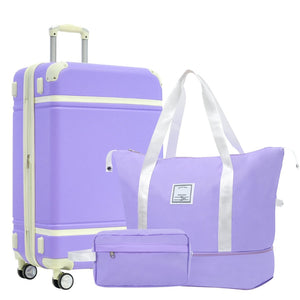 English Elm Hardshell Abs Suitcase Set with Spinner Wheels Tsa Lock Duffel and Toiletry Bag N732P193484I