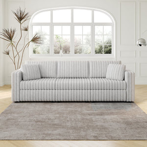 English Elm 106.3" Soft Modular 3-Person Sofa - Plush Comfort With Hidden Storage & Modern Style For Any Room W1767S00009