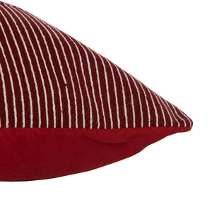 Homeroots 24" Red And White Geometric Cotton Throw Pillow With Embroidery Rust,Multi  549401