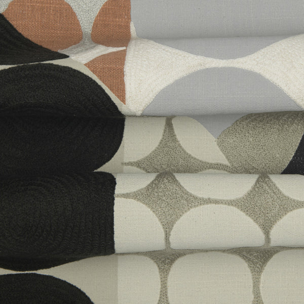 Homeroots 24" Beige And Black Geometric Cotton Throw Pillow With Embroidery Black,Beige  549405