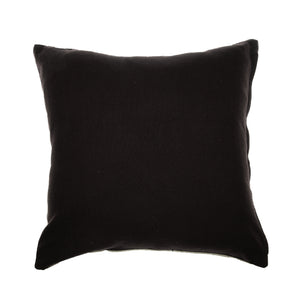 Homeroots 24" Beige And Black Geometric Cotton Throw Pillow With Embroidery Black,Beige  549405