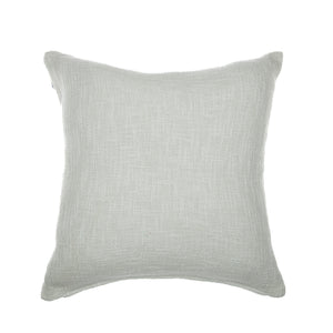 Homeroots 24" Blue And Ivory Geometric Cotton Blend Throw Pillow With Embroidery Blue,Ivory  549415