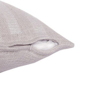 Homeroots 24" Ivory Cotton Blend Throw Pillow With Embroidery Ivory  549417