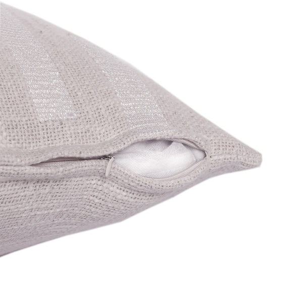 Homeroots 24" Ivory Cotton Blend Throw Pillow With Embroidery Ivory  549417