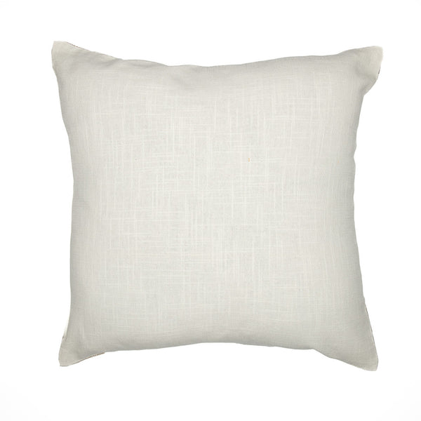 Homeroots 24" Taupe And Ivory Geometric Cotton Blend Throw Pillow With Embroidery Ivory,Taupe  549425