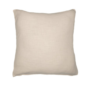 Homeroots 24" Ivory And Blue Geometric Cotton Blend Throw Pillow  With Embroidery Ivory,Blue  549427