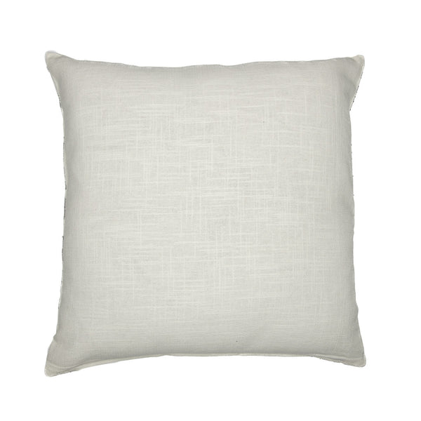 Homeroots 24" White And Black Check Cotton Blend Throw Pillow With Embroidery White,Black  549439